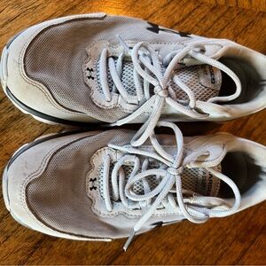Under Armour Gray and White Running Shoes